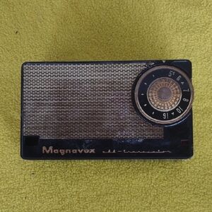 1953 Black and Gold Portable AM Bakelite Radio